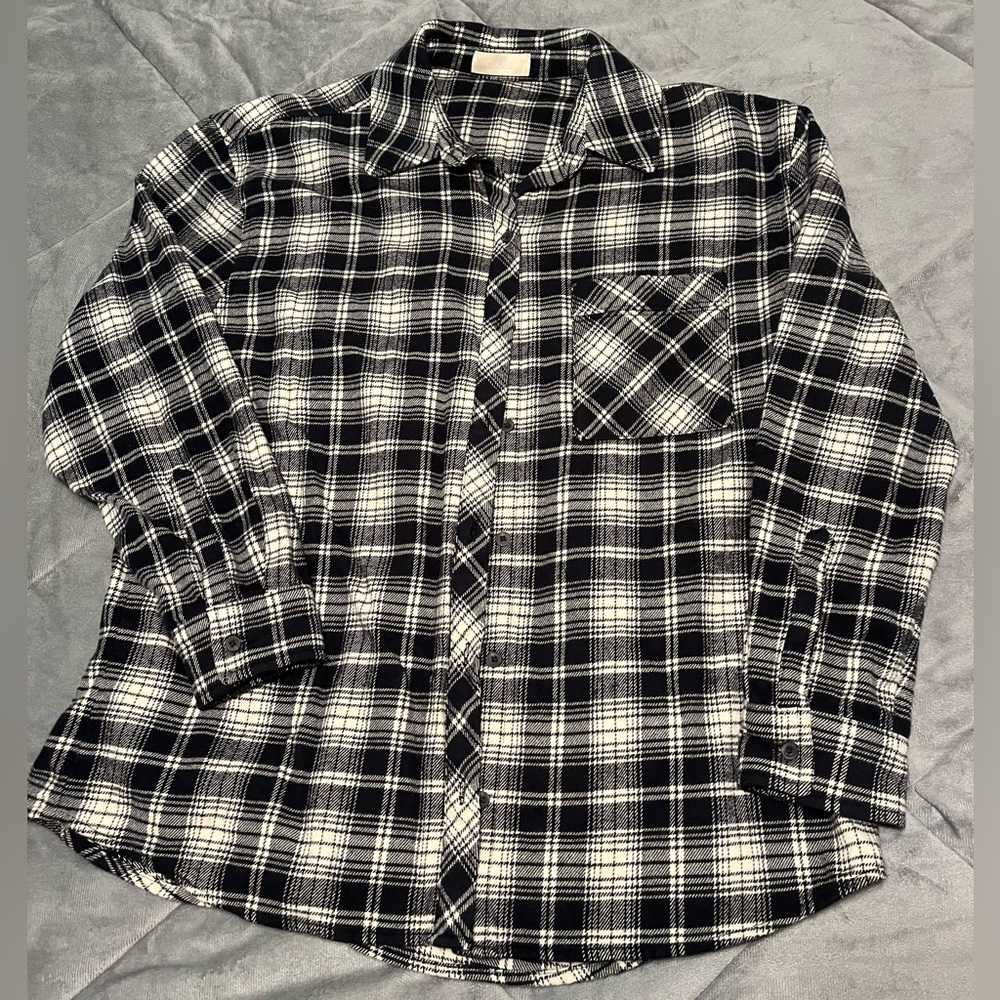 nuuds Black and White Plaid Shirt